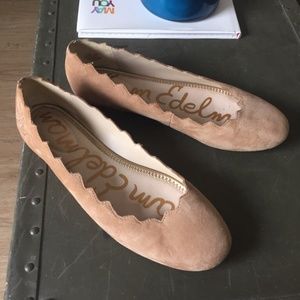 Sam Edelman Nude Suede Flat